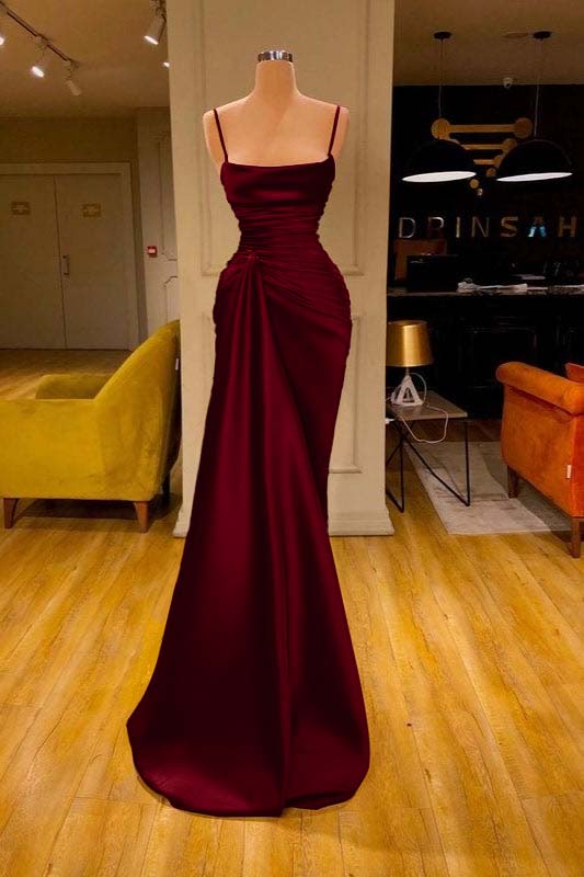 Modern Spaghetti Straps Sleeveless Mermaid Prom Dress