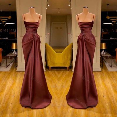 Modern Spaghetti Straps Sleeveless Mermaid Prom Dress
