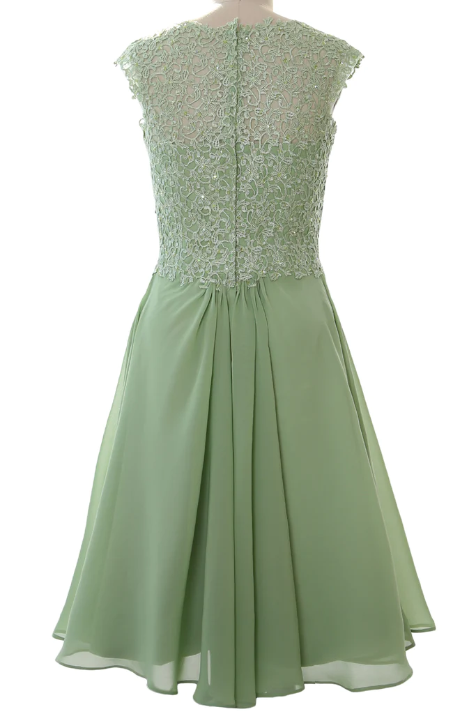 Women Cap Sleeve Cocktail Dress Short Wedding Party Formal Gown Party Dress - View 2 | FashionDia