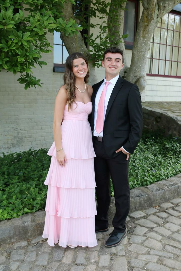 Pink Chiffon Pleated A Line Prom Dress Strapless Party Evening Gown