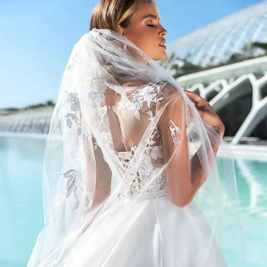 New Arrival White/Ivory Ball Gown Wedding Dress Robe De Mariee Cap Sleeve Beading Applique Wedding Dresses for Bride (ZD13303)