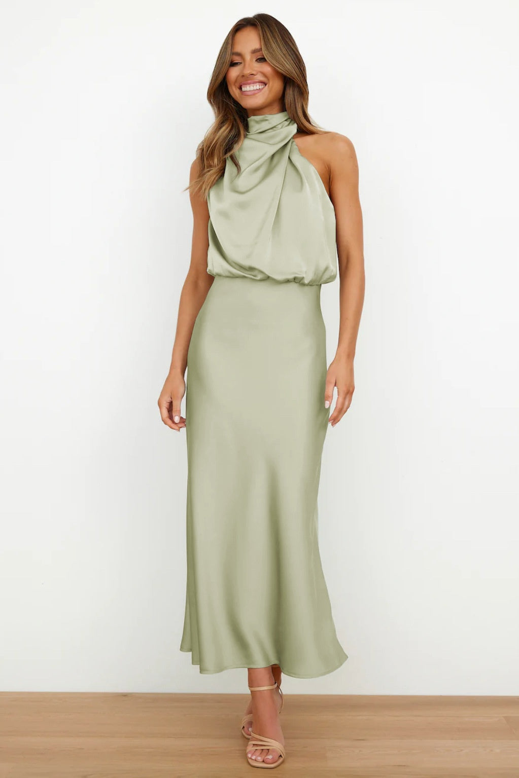 Laura Exclusive Maxi Dress Light Green Designer Edit