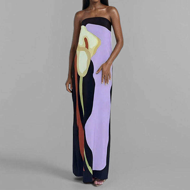Mariana Premium Ladies' Evening Dress in Modern Kaleidoscope Design Wardrobe Essential