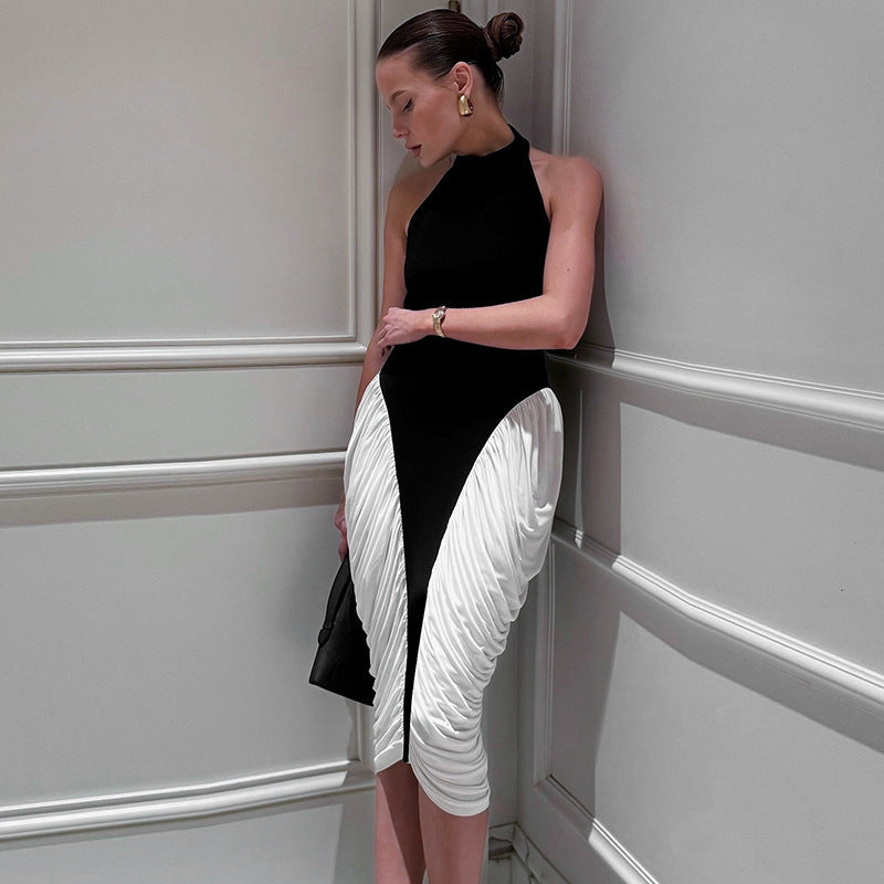 Patricia Statement Women's Graduation Dress with Figure Hugging Cut and Asymmetric Ruffle Details Chic Silhouette Collection