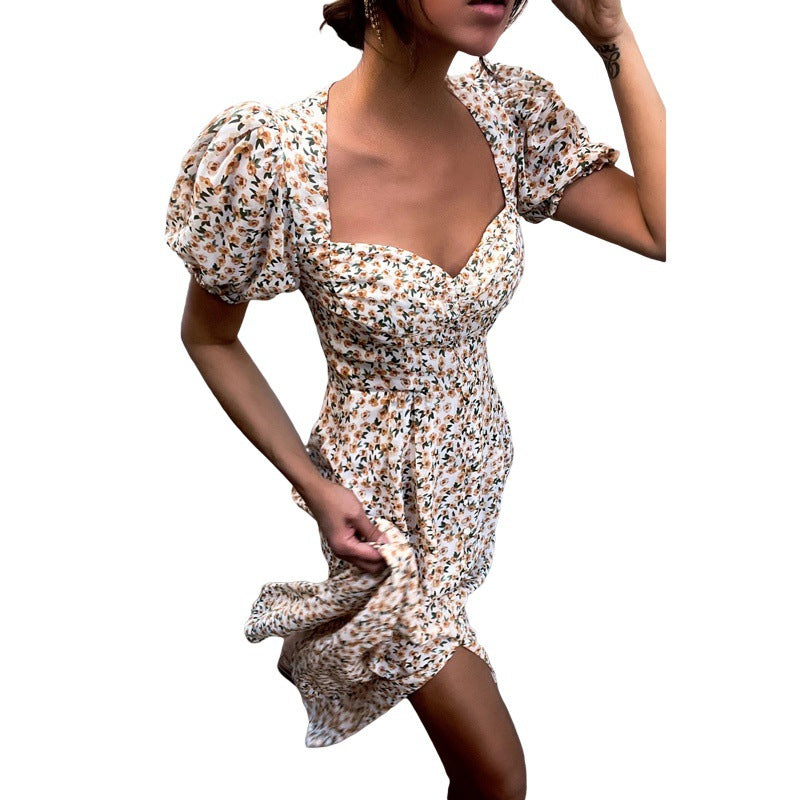 Katia Effortless Women's Bloom Shirt Puff Sleeve Midi Dress Everyday Luxe Edit