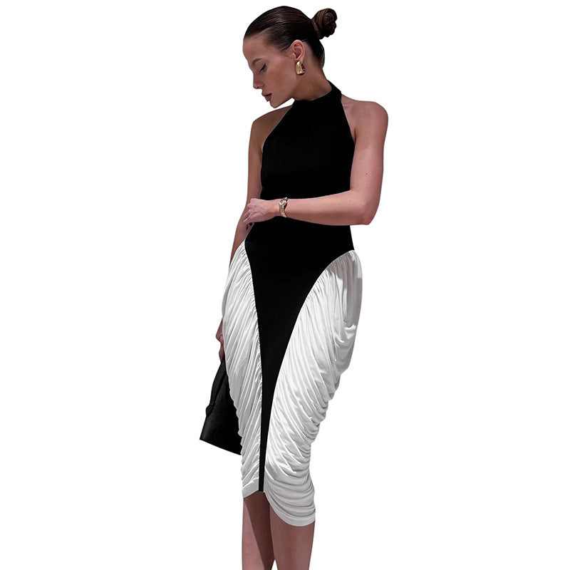 Patricia Statement Women's Graduation Dress with Figure Hugging Cut and Asymmetric Ruffle Details Chic Silhouette Collection