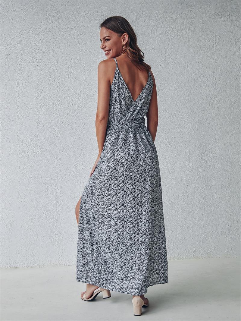 Hope Remains Floral Midi Slip Dress Black