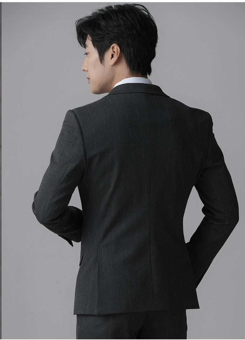 Men's Slim Fit Tuxedo Suit 3 Piece Formal Wedding Evening Wear Set (ZD17088)