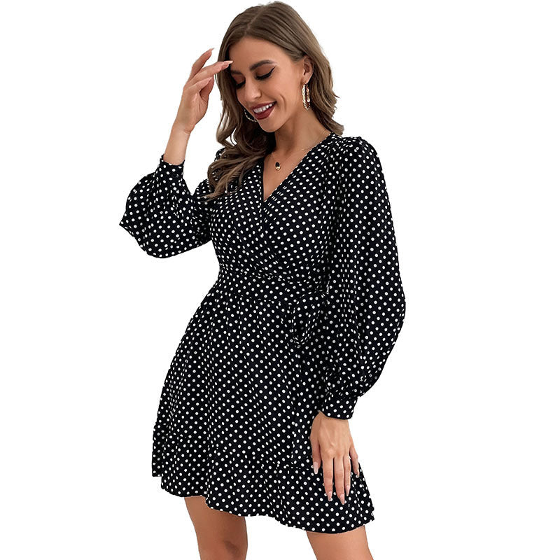 Sareena Printed Wrap Dress Blue Multi