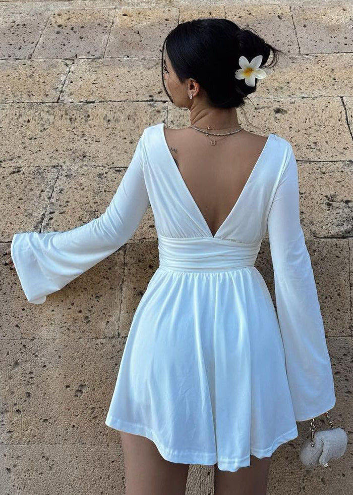 Amara Long Sleeve Wrap Mini Dress