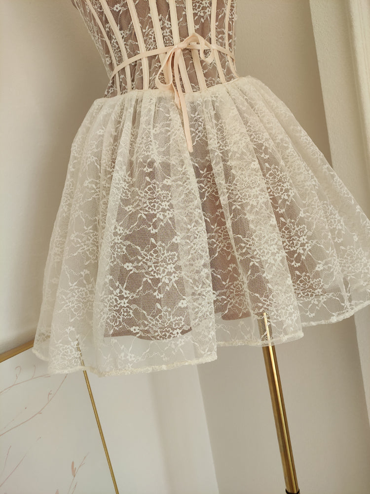 Sexy A-Line Spaghetti Straps Lace Holiday Dress Travel Vacation Dresses Short Birthday Dress - View 3 | FashionDia