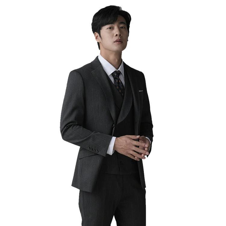 Men's Slim Fit Tuxedo Suit 3 Piece Formal Wedding Evening Wear Set (ZD17088)