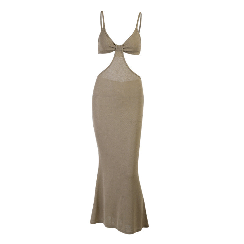 Backless Elegant Slim - fit Night Show Hollow Out Cutout Cami Dress