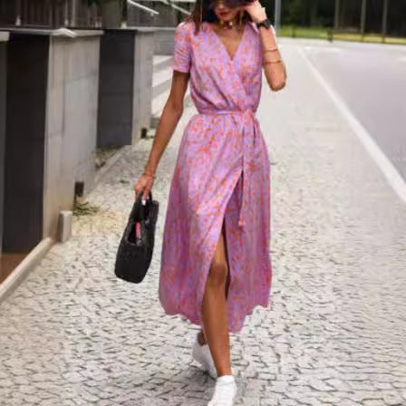 Tania Timeless Women's Floral Wrap Maxi Dress Chic Silhouette Collection