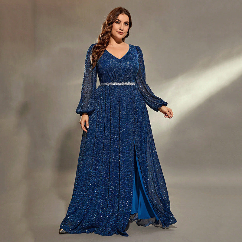 Plus Size Chorus Performance Costume Evening Dress