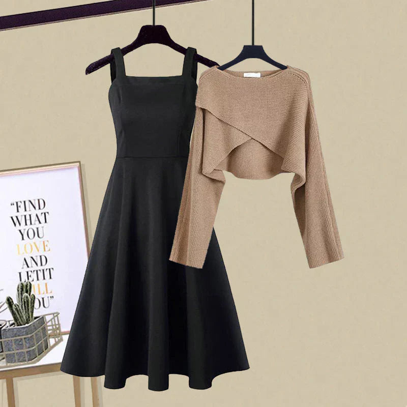 Hilda Premium Dress and Sweater Set Chic Silhouette Collection