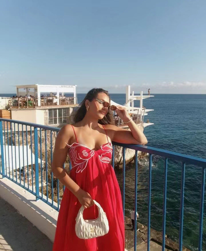 Valentina Maxi Dress Red
