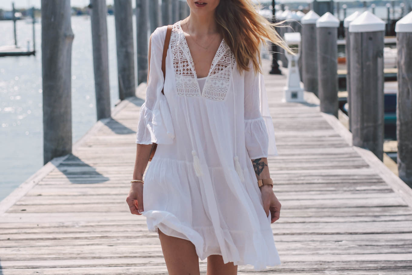 Stay Golden Printed Lace Babydoll Dress FINAL