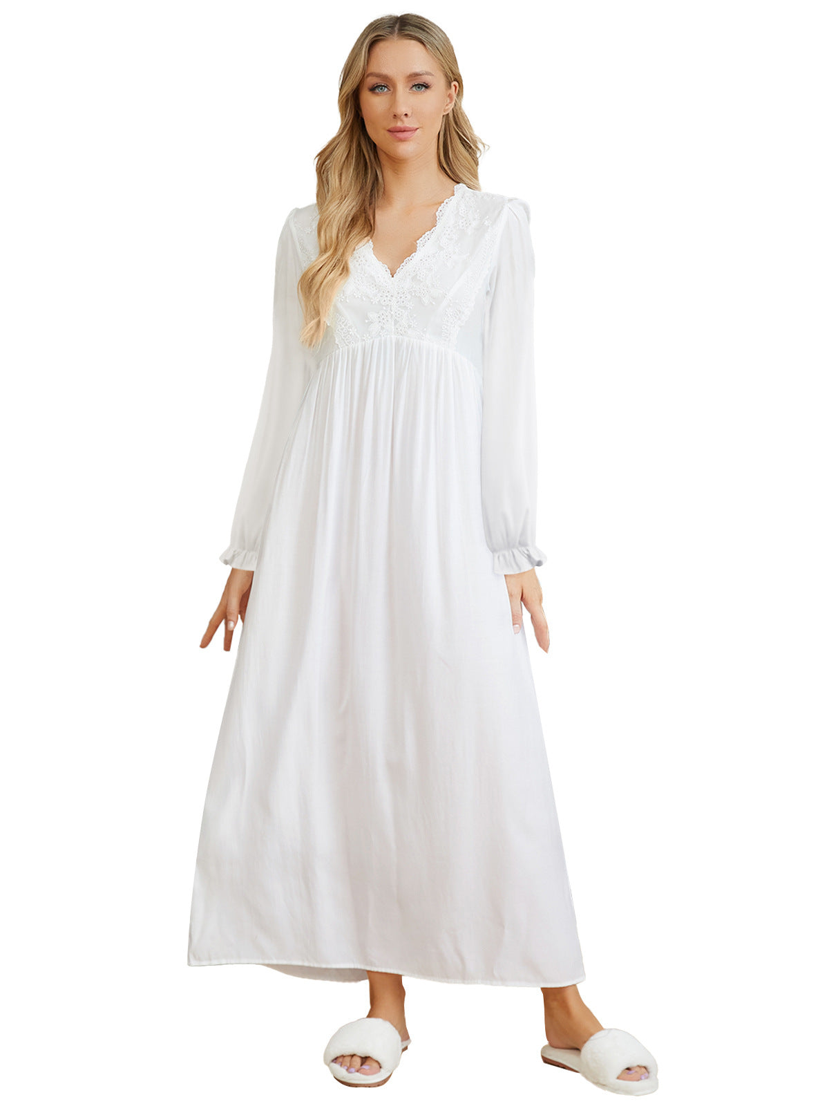 First Bloom Cotton Ruffle Maxi Dress Ivory