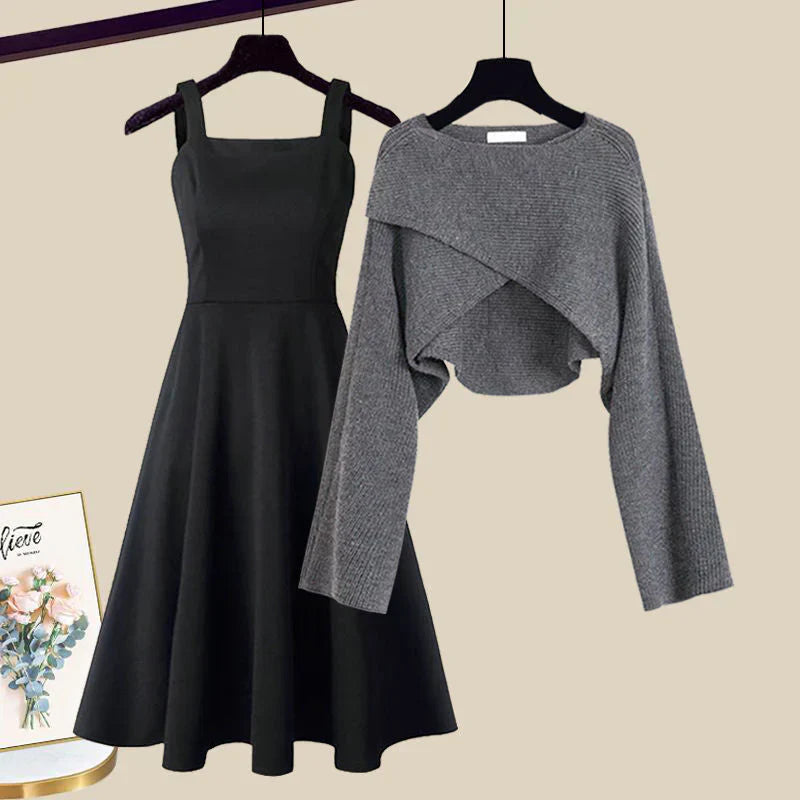 Hilda Premium Dress and Sweater Set Chic Silhouette Collection