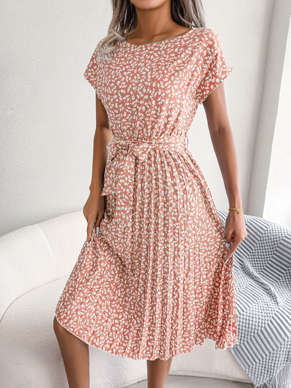 Clara Statement Dress Pleats Premium Wardrobe Essential