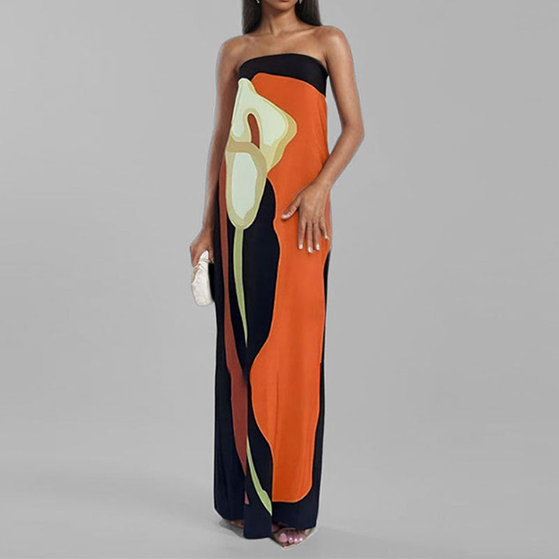 Mariana Premium Ladies' Evening Dress in Modern Kaleidoscope Design Wardrobe Essential