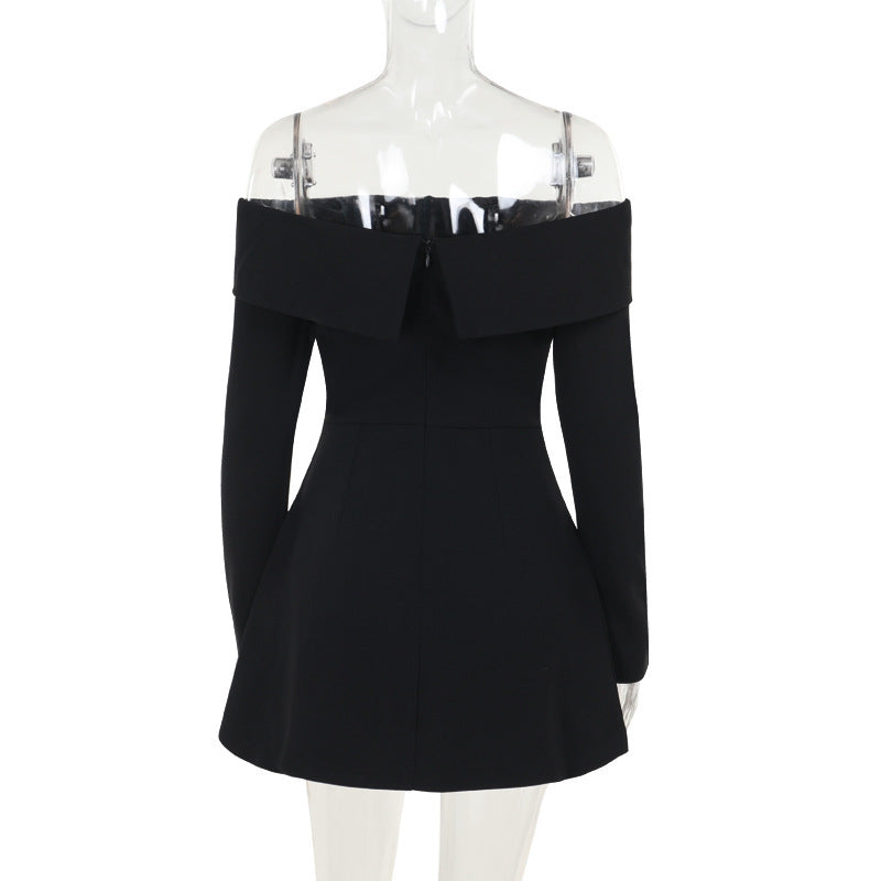 Barbara 2.0 Off Shoulder Mini dress Black
