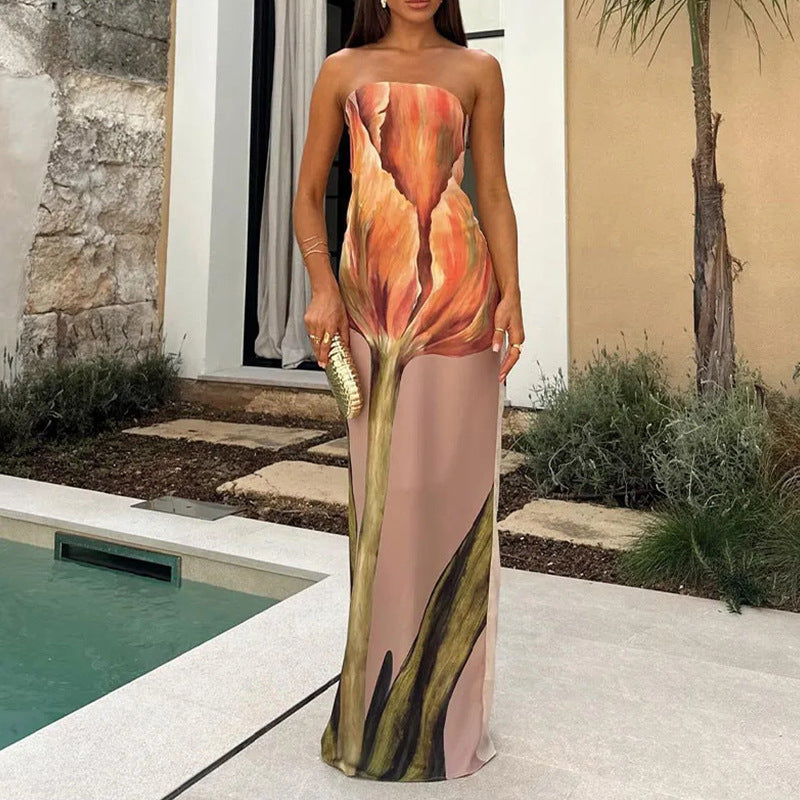 Mariana Premium Ladies' Evening Dress in Modern Kaleidoscope Design Wardrobe Essential