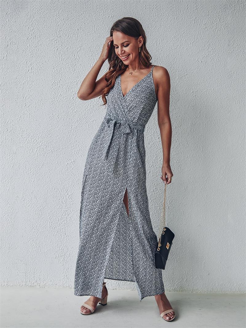 Hope Remains Floral Midi Slip Dress Black