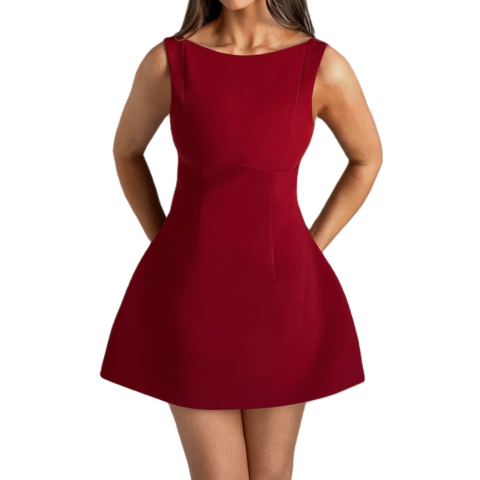 Karla Boutique Women's a Line Dress with Cut and Figure Shaping Design Everyday Luxe Edit
