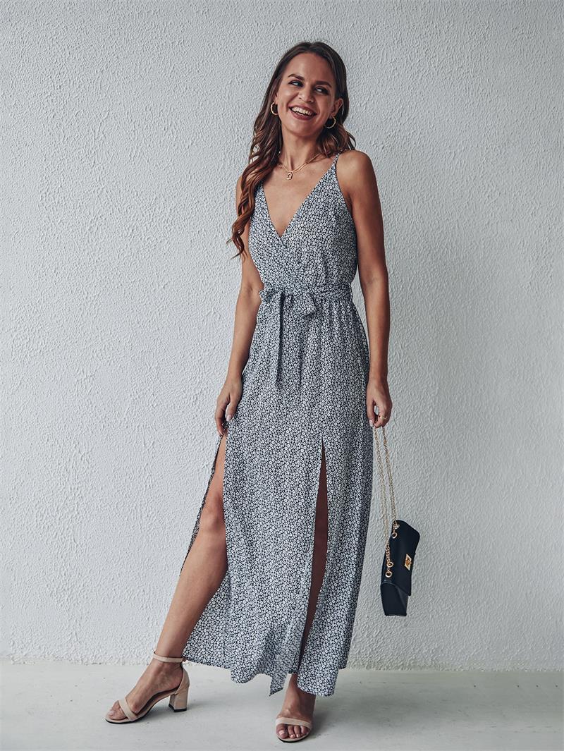 Hope Remains Floral Midi Slip Dress Black