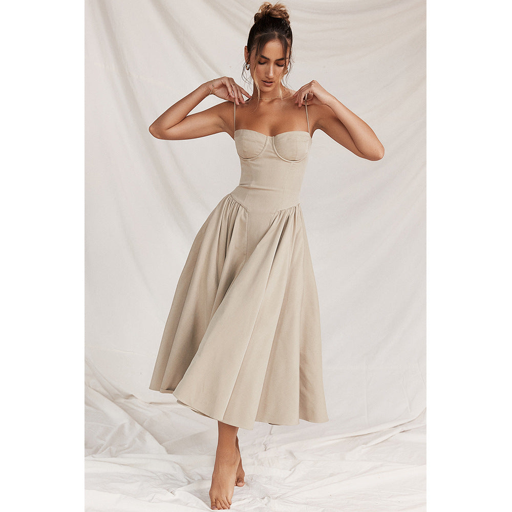 Purple Effortless Corset Dress Elevated Occasion Wear