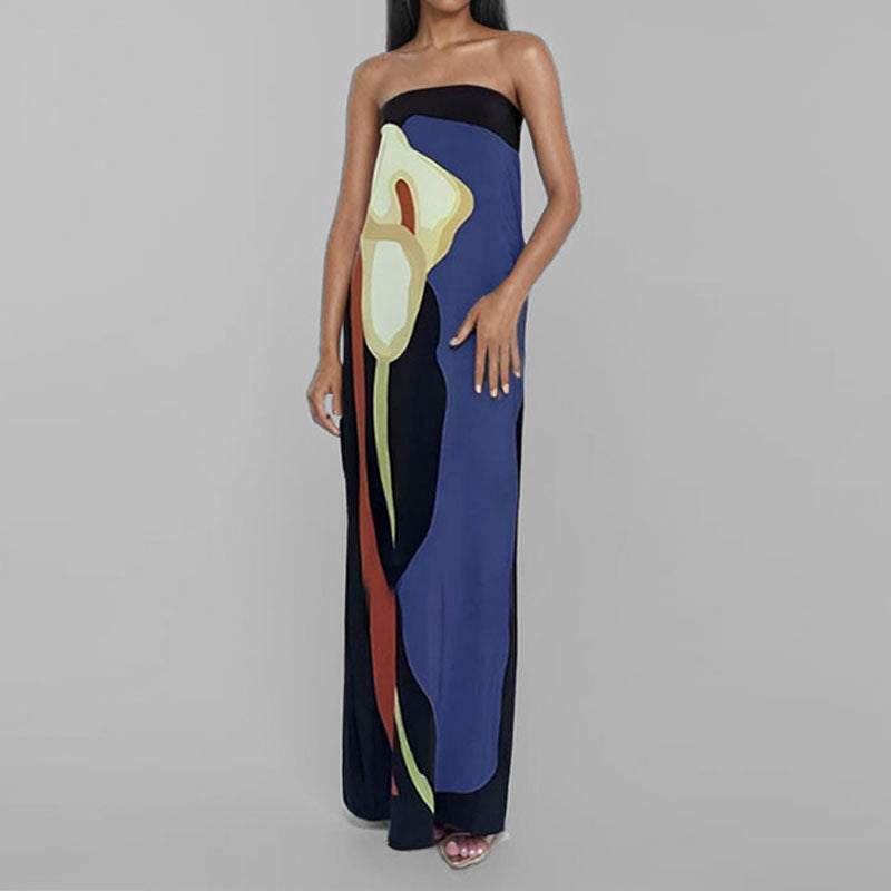 Mariana Premium Ladies' Evening Dress in Modern Kaleidoscope Design Wardrobe Essential