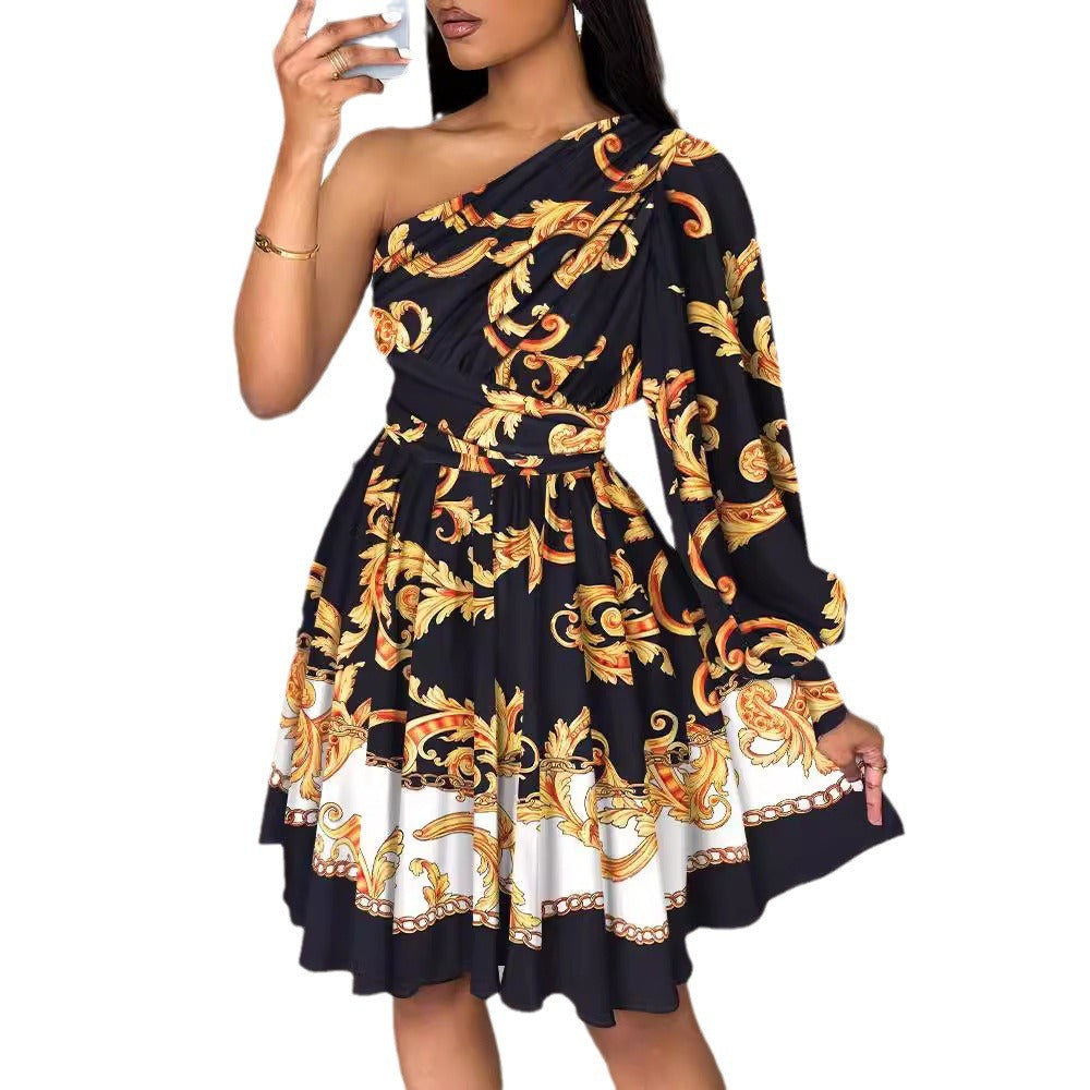 Teresa Timeless Women's Asymmetric Floral Mini Dress Boutique Collection