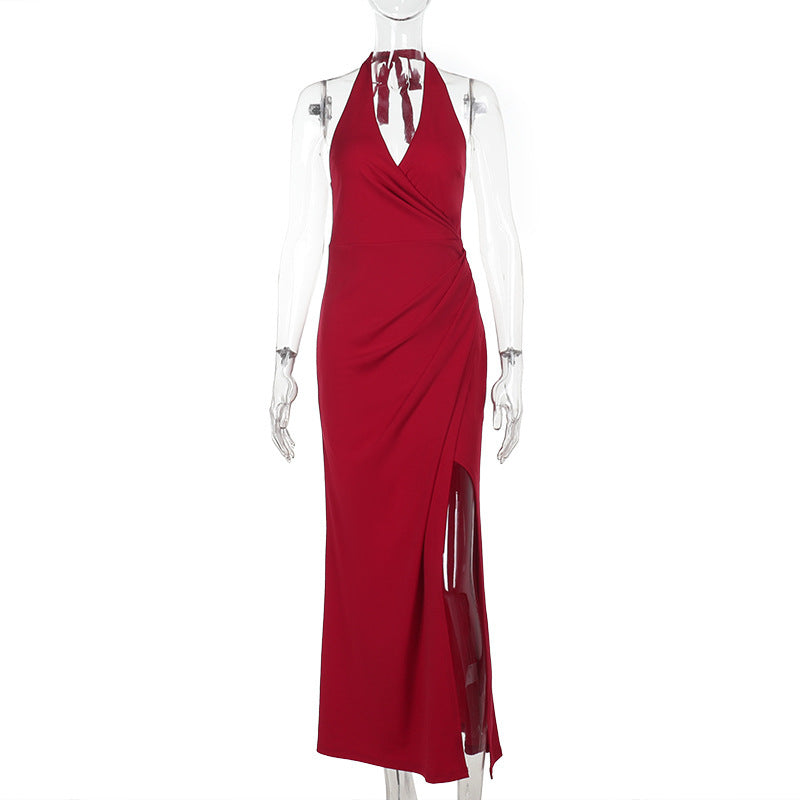 Ritter Slit Dress Red