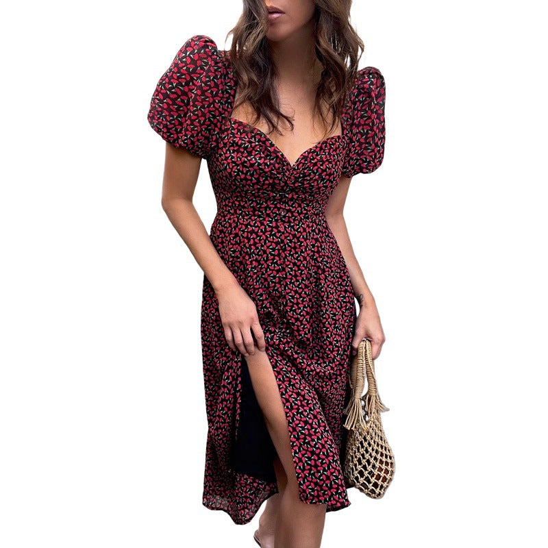 Katia Effortless Women's Bloom Shirt Puff Sleeve Midi Dress Everyday Luxe Edit