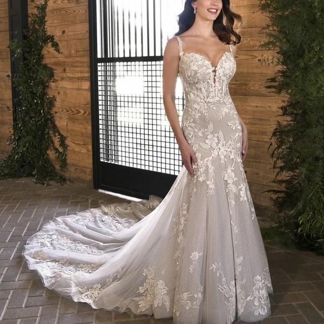 Strapless Mermaid Evening Wedding Dress - Fashionpara