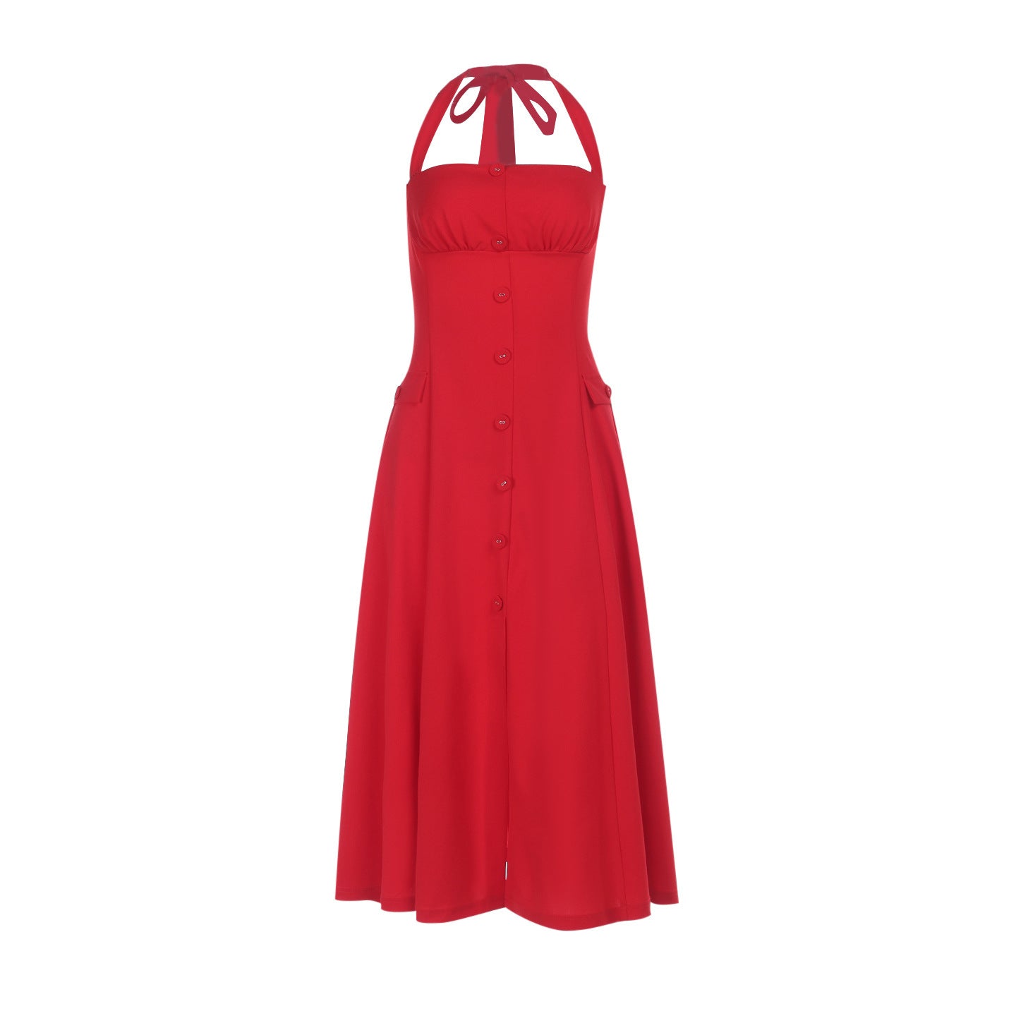 Carnes Midi Dress Red