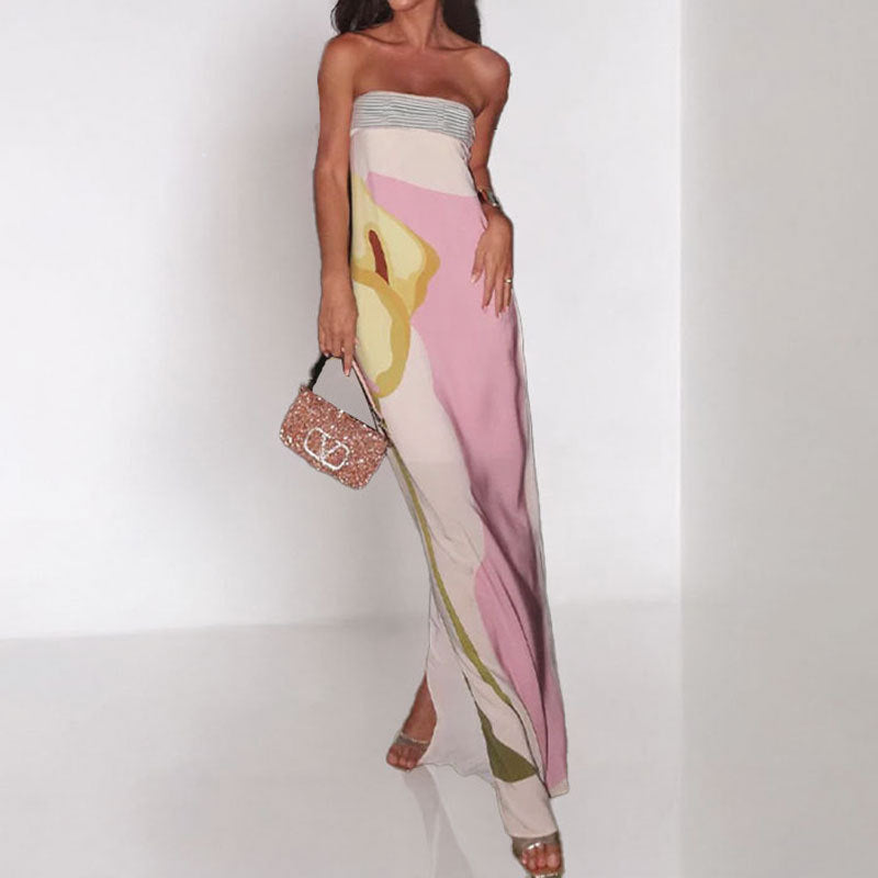 Mariana Premium Ladies' Evening Dress in Modern Kaleidoscope Design Wardrobe Essential