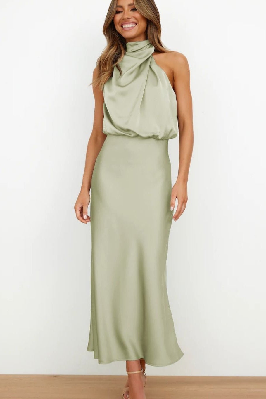 Laura Exclusive Maxi Dress Light Green Designer Edit