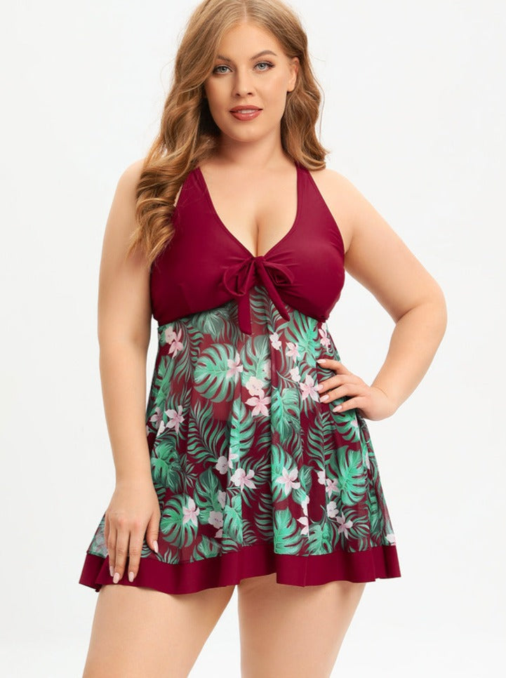 Karina Exclusive Retro Style Swimwear with High Waist Printed Plus Size Dress Chic Silhouette Collection