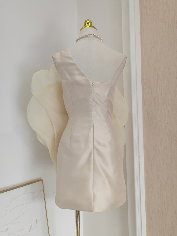 Sexy Sheath One-Shoulder Floral Holiday Dress Travel Vacation Dresses Short Birthday Dress - View 3 | FashionDia