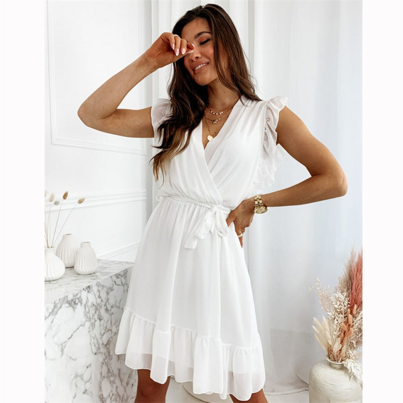 Rafi Cotton Pocketed Puff Sleeve Babydoll Tunic Off White