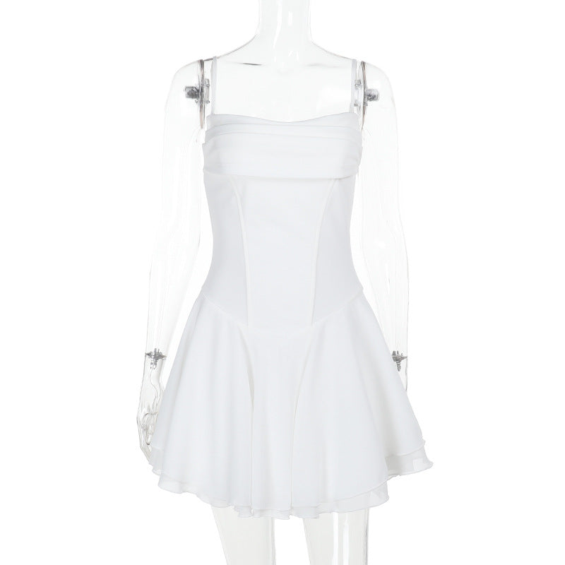 Fring Tube Dress White