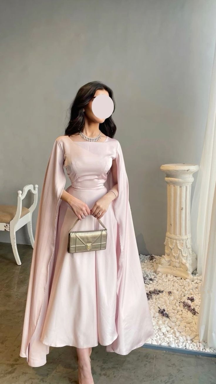 Elegant Pink A-Line Evening Dress,Pink Party Dress - FashionDia