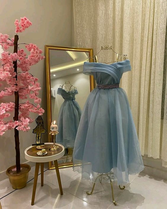 Off The Shoulder A-line Prom Dress,18th Birthday Outfit