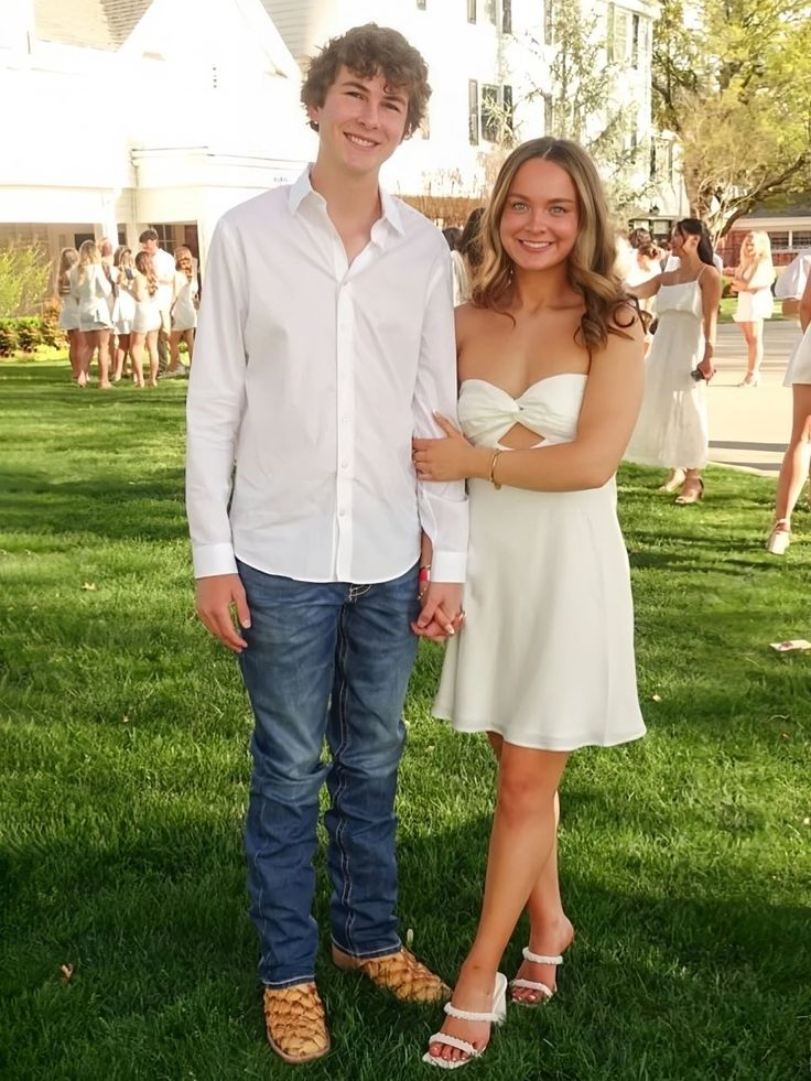 Simple Sweetheart Neck White Satin Short Birthday Outfits Formal 7th Grade Homecoming Dress - View 3 | FashionDia