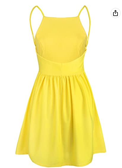 Women Sexy Spaghetti Strap Party Dress Open Back Homecoming Dress Back to School Dress - View 4 | FashionDia