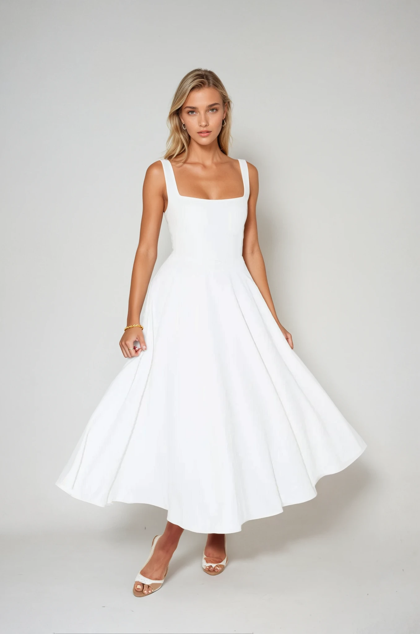 Yade High - Waisted Midi Dress