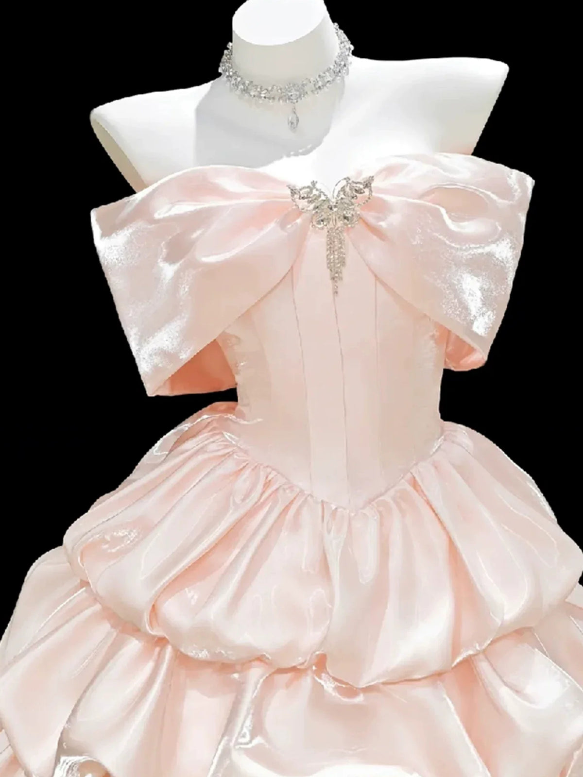 Off-the-Shoulder Pink Short Birthday Dress Ruffled A-Line Homecoming Dress
